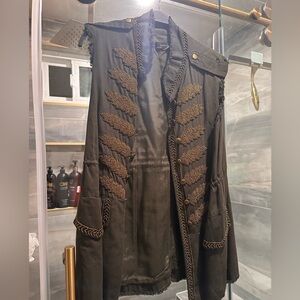 Zara olive Embellished Vest